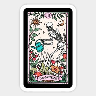 The Gardener Tarot Card Gardening Planting Sticker